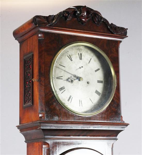 James Edwards of London. A William IV mahogany regulator, H.6ft 10in.